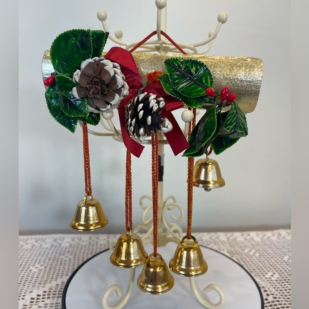 Vintage Christmas tree ornament || Made in Japan || Christmas bells with wreaths